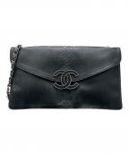 CHANELシャネル）の古着「エキゾチックココマークワンショルダーバッグ」｜ブラック