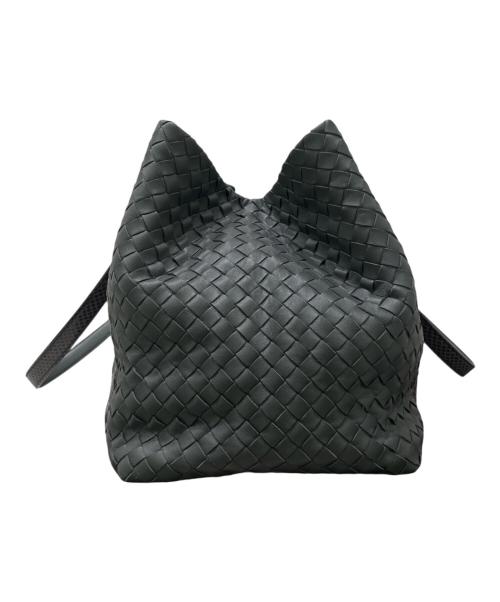 BOTTEGA VENETA（ボッテガベネタ）BOTTEGA VENETA (ボッテガベネタ) イントレチャート ナッパ アイヤーズ トートバッグ グレーの古着・服飾アイテム
