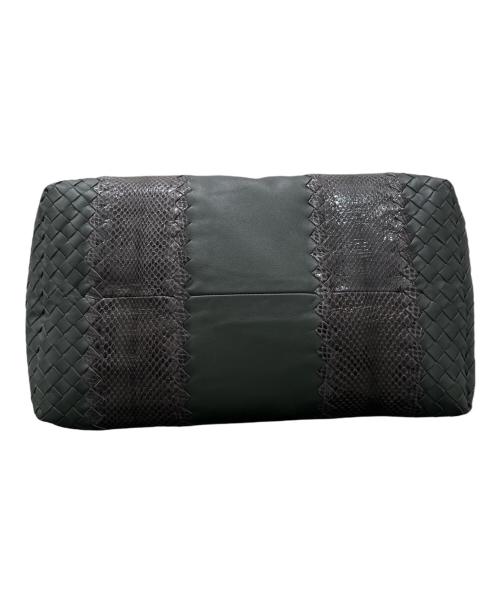 BOTTEGA VENETA（ボッテガベネタ）BOTTEGA VENETA (ボッテガベネタ) イントレチャート ナッパ アイヤーズ トートバッグ グレーの古着・服飾アイテム
