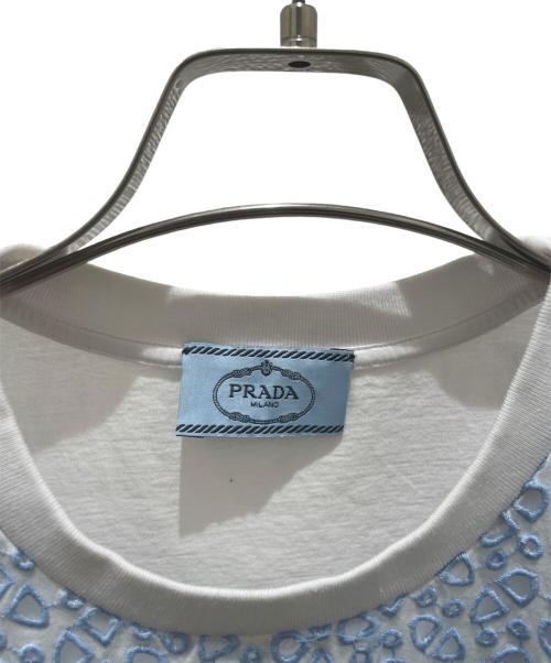 PRADA（プラダ）PRADA (プラダ) クルーネックTシャツ ホワイト サイズ:Mの古着・服飾アイテム
