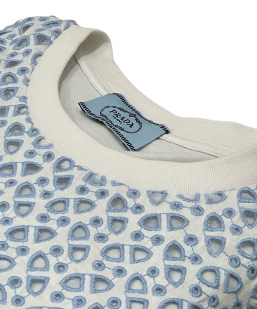 PRADA（プラダ）PRADA (プラダ) クルーネックTシャツ ホワイト サイズ:Mの古着・服飾アイテム