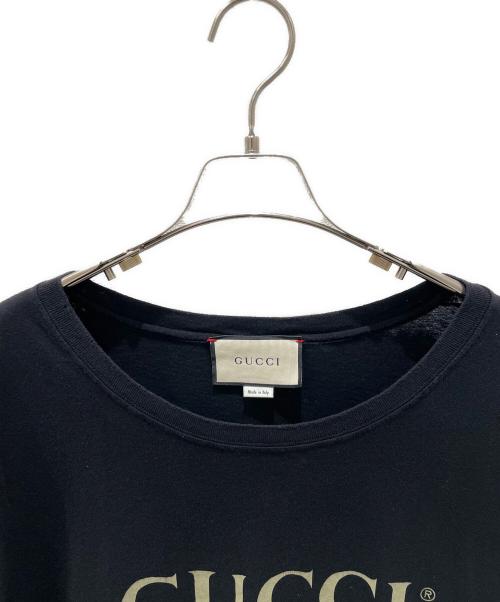 GUCCI（グッチ）GUCCI (グッチ) ロゴTシャツ ブラック サイズ:Mの古着・服飾アイテム