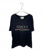 GUCCIグッチ）の古着「ロゴTシャツ」｜ブラック