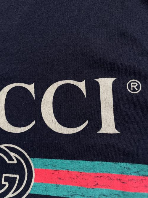 GUCCI（グッチ）GUCCI (グッチ) ロゴTシャツ ブラック サイズ:Mの古着・服飾アイテム