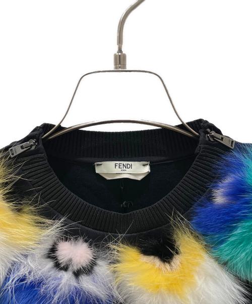 FENDI（フェンディ）FENDI (フェンディ) カラフルファースウェット ブラック サイズ:36の古着・服飾アイテム