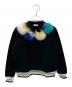 FENDI（フェンディ）の古着「カラフルファースウェット」｜ブラック