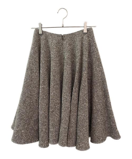 MADISON BLUE（マディソンブルー）MADISON BLUE (マディソンブルー) ツイードスカート ブラウン サイズ:1の古着・服飾アイテム