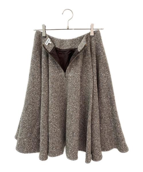 MADISON BLUE（マディソンブルー）MADISON BLUE (マディソンブルー) ツイードスカート ブラウン サイズ:1の古着・服飾アイテム