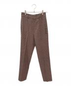 MADISON BLUEマディソンブルー）の古着「SLIM TAPERED GC CHECK」｜ブラウン