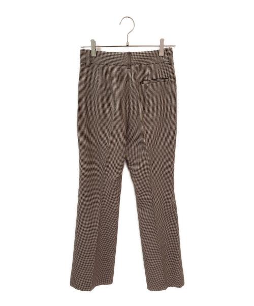 MADISON BLUE（マディソンブルー）MADISON BLUE (マディソンブルー) 千鳥格子 ハイウエストフレアパンツ オリーブ サイズ:2の古着・服飾アイテム