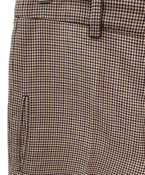 MADISON BLUE（マディソンブルー）MADISON BLUE (マディソンブルー) 千鳥格子 ハイウエストフレアパンツ オリーブ サイズ:2の古着・服飾アイテム