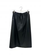 DRAWERドゥロワー）の古着「PRE Leather-Like Drawstring SKIRT」｜ブラック
