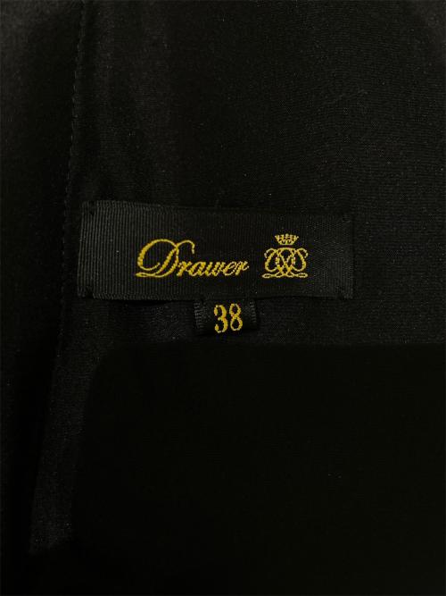 DRAWER（ドゥロワー）DRAWER (ドゥロワー) PRE Leather-Like Drawstring SKIRT ブラック サイズ:38の古着・服飾アイテム