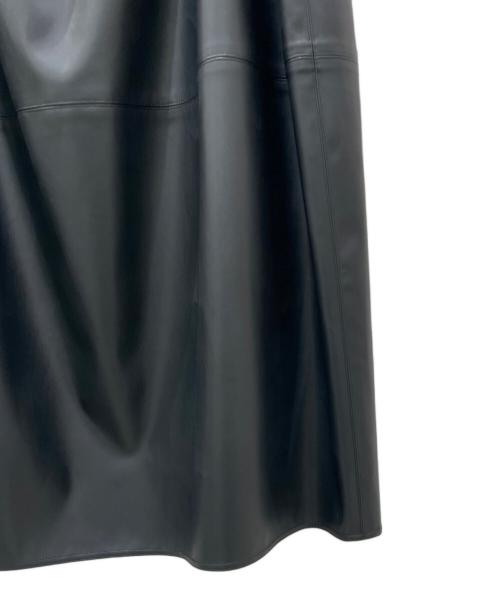 DRAWER（ドゥロワー）DRAWER (ドゥロワー) PRE Leather-Like Drawstring SKIRT ブラック サイズ:38の古着・服飾アイテム
