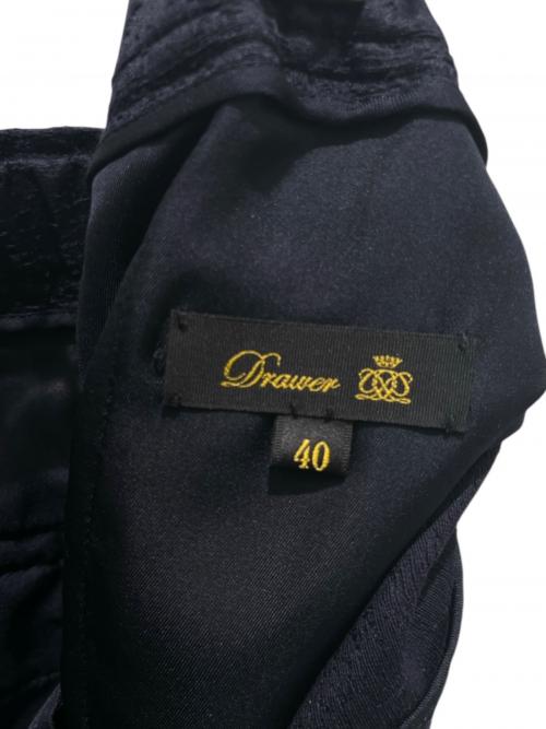 DRAWER（ドゥロワー）DRAWER (ドゥロワー) ジャガードパンツ ネイビー サイズ:40の古着・服飾アイテム