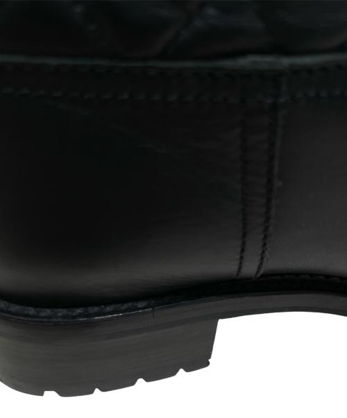 CHANEL（シャネル）CHANEL (シャネル) ココマーク マトラッセ バックジップ レザーブーツ ブラック サイズ:38 1/2の古着・服飾アイテム