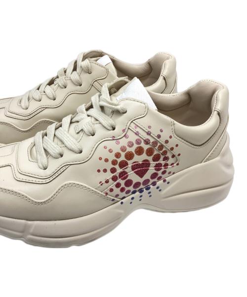 GUCCI（グッチ）GUCCI (グッチ) ラメグリッターダットローカットスニーカー アイボリー サイズ:38の古着・服飾アイテム