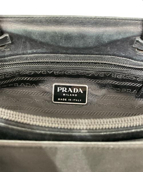 PRADA（プラダ）PRADA (プラダ) 三角プレート ナイロントートバッグ ブラックの古着・服飾アイテム