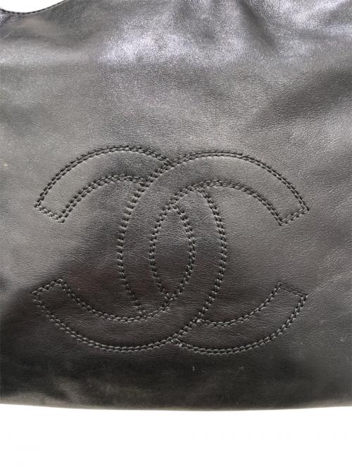 CHANEL（シャネル）CHANEL (シャネル) ココマークフリンジレザーショルダーバッグ ブラックの古着・服飾アイテム