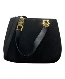 Salvatore Ferragamo（サルヴァトーレ フェラガモ）の古着「ガンチーニハンドバッグ/2WAYバッグ」｜ブラック