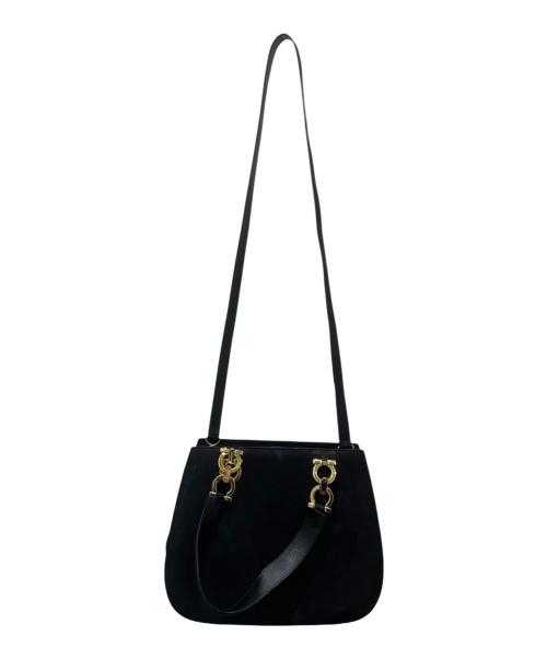Salvatore Ferragamo（サルヴァトーレ フェラガモ）Salvatore Ferragamo (サルヴァトーレ フェラガモ) ガンチーニハンドバッグ/2WAYバッグ ブラックの古着・服飾アイテム