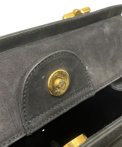 Salvatore Ferragamo（サルヴァトーレ フェラガモ）Salvatore Ferragamo (サルヴァトーレ フェラガモ) ガンチーニハンドバッグ/2WAYバッグ ブラックの古着・服飾アイテム