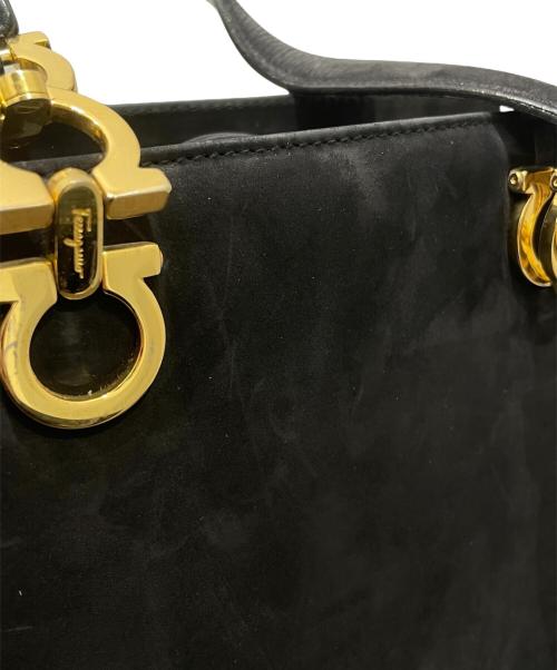 Salvatore Ferragamo（サルヴァトーレ フェラガモ）Salvatore Ferragamo (サルヴァトーレ フェラガモ) ガンチーニハンドバッグ/2WAYバッグ ブラックの古着・服飾アイテム