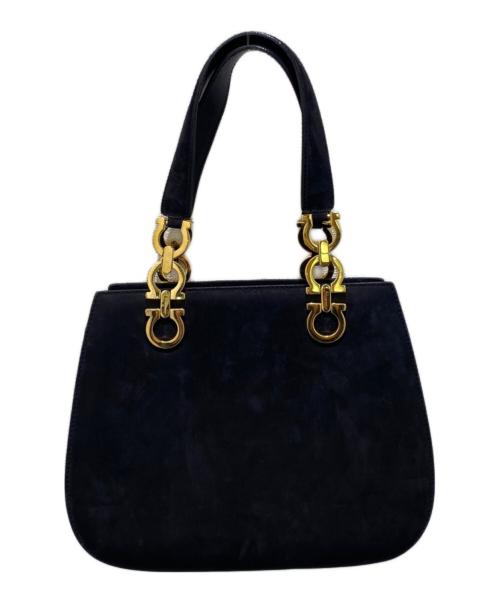 Salvatore Ferragamo（サルヴァトーレ フェラガモ）Salvatore Ferragamo (サルヴァトーレ フェラガモ) ガンチーニハンドバッグ/2WAYバッグ ブラックの古着・服飾アイテム