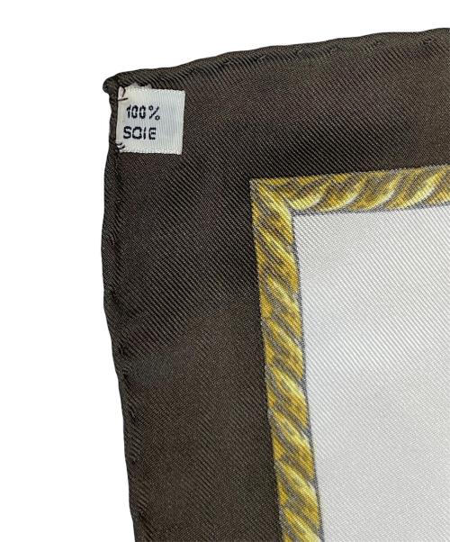 HERMES（エルメス）HERMES (エルメス) カレ90《Roues de Canon（大砲の車輪） ブラウン サイズ:90の古着・服飾アイテム