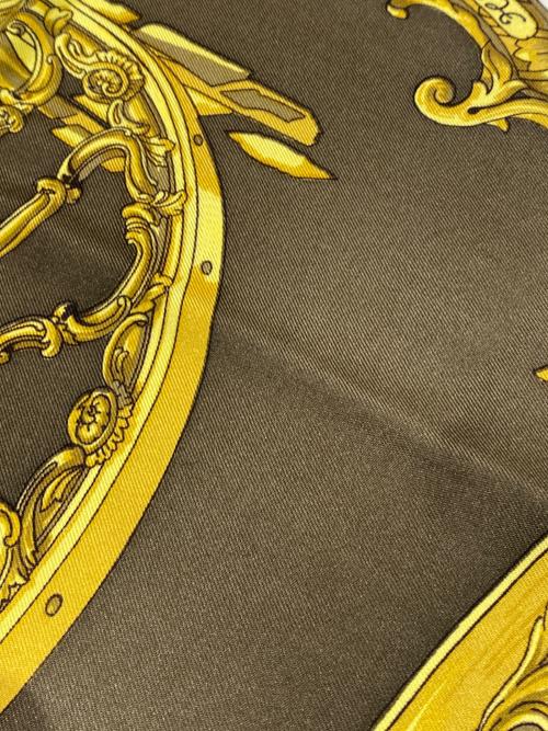 HERMES（エルメス）HERMES (エルメス) カレ90《Roues de Canon（大砲の車輪） ブラウン サイズ:90の古着・服飾アイテム