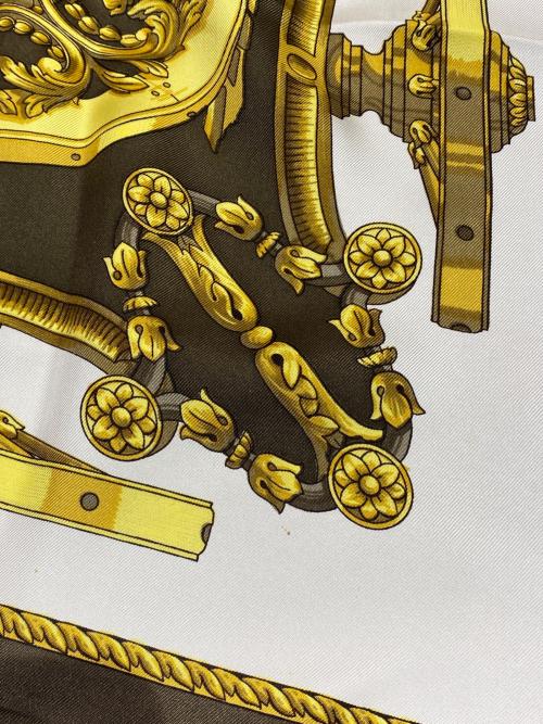 HERMES（エルメス）HERMES (エルメス) カレ90《Roues de Canon（大砲の車輪） ブラウン サイズ:90の古着・服飾アイテム