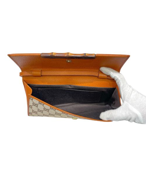 GUCCI（グッチ）GUCCI (グッチ) バンブー GGキャンバス バッグ ブラウンの古着・服飾アイテム