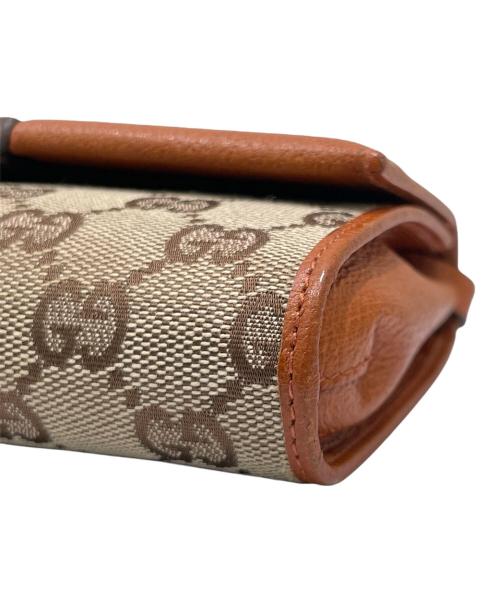 GUCCI（グッチ）GUCCI (グッチ) バンブー GGキャンバス バッグ ブラウンの古着・服飾アイテム