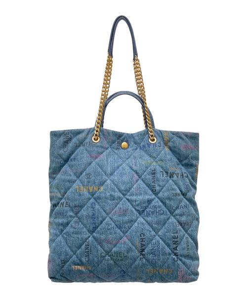 CHANEL（シャネル）CHANEL (シャネル) マキシショッピングバッグ インディゴの古着・服飾アイテム