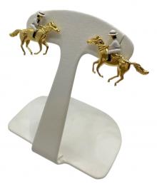 CHANEL（シャネル）の古着「馬モチーフ ココマークピアス」｜ゴールド