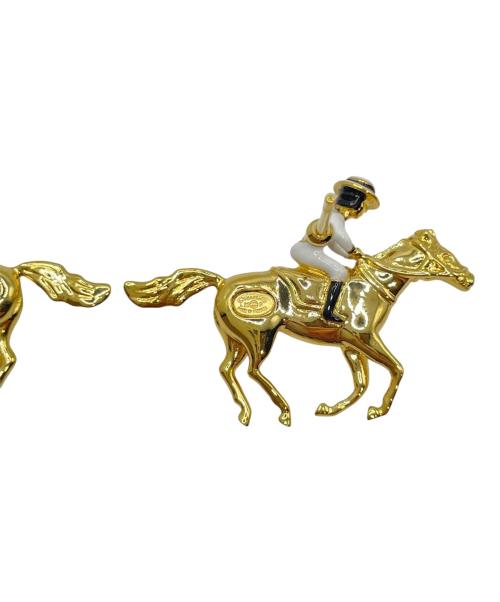 CHANEL（シャネル）CHANEL (シャネル) 馬モチーフ ココマークピアス ゴールドの古着・服飾アイテム