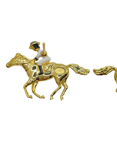 CHANEL（シャネル）CHANEL (シャネル) 馬モチーフ ココマークピアス ゴールドの古着・服飾アイテム