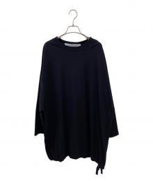 COGTHEBIGSMOKE（コグザビッグスモーク）の古着「オーバーサイズ7分袖カットソー」｜ブラック