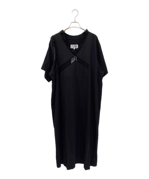 MM6 Maison Margiela（エムエムシックスメゾンマルジェラ）MM6 Maison Margiela (エムエムシックスメゾンマルジェラ) レースワンピース ブラック サイズ:40の古着・服飾アイテム