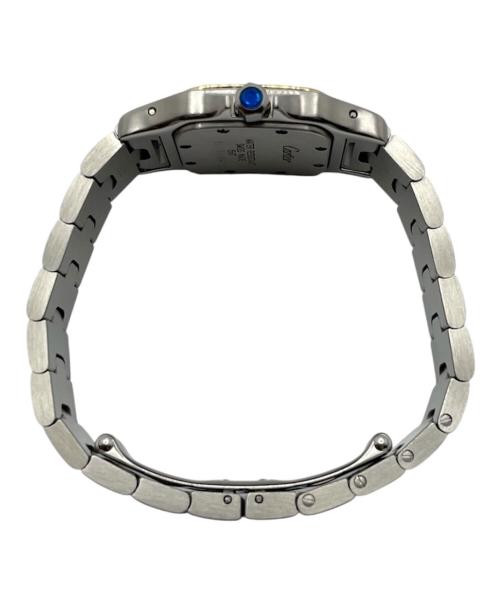 Cartier（カルティエ）Cartier (カルティエ) Santos Galbee サントスガルべSM コンビ Ref.W20012C4 アイボリー文字盤 サイズ:SM/スモール/15.0cm/36.0mm×25.0mmの古着・服飾アイテム
