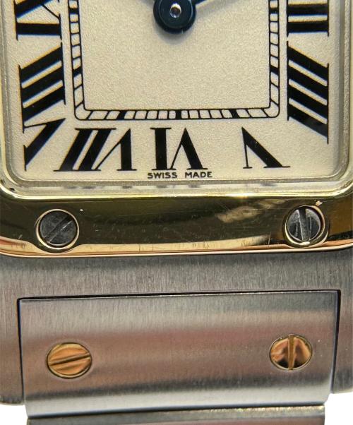Cartier（カルティエ）Cartier (カルティエ) Santos Galbee サントスガルべSM コンビ Ref.W20012C4 アイボリー文字盤 サイズ:SM/スモール/15.0cm/36.0mm×25.0mmの古着・服飾アイテム