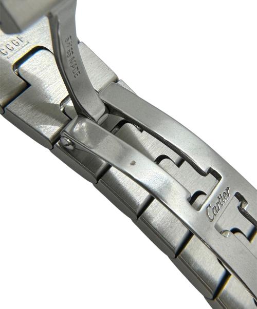 Cartier（カルティエ）Cartier (カルティエ) Santos Galbee サントスガルべSM コンビ Ref.W20012C4 アイボリー文字盤 サイズ:SM/スモール/15.0cm/36.0mm×25.0mmの古着・服飾アイテム