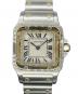 Cartier（カルティエ）の古着「Santos Galbee サントスガルべSM コンビ Ref.W20012C4」｜アイボリー文字盤