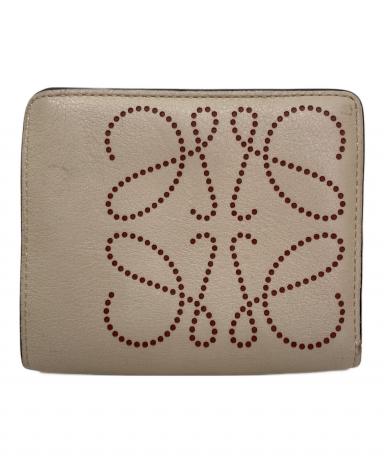 ［第2 値下げ］LOEWE アナグラム ジップウォレット ベージュ 中古美品 中古・古着通販】LOEWE (ロエベ) アナグラム ジップウォレット