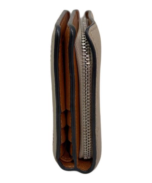 LOEWE（ロエベ）LOEWE (ロエベ) アナグラム ジップウォレット ベージュ×ブラウンの古着・服飾アイテム