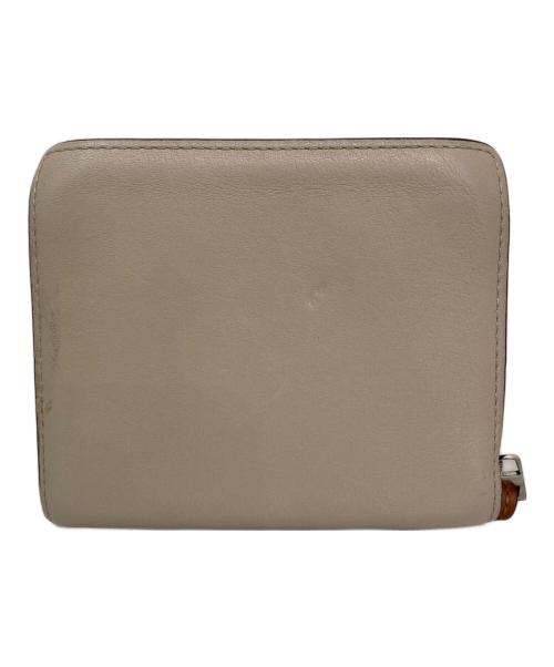 LOEWE（ロエベ）LOEWE (ロエベ) アナグラム ジップウォレット ベージュ×ブラウンの古着・服飾アイテム
