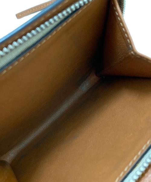 LOEWE（ロエベ）LOEWE (ロエベ) アナグラム ジップウォレット ベージュ×ブラウンの古着・服飾アイテム