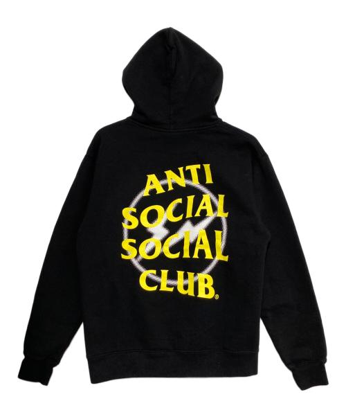 anti social social CLUB（アンチソーシャルソーシャルクラブ）ANTI SOCIAL SOCIAL CLUB (アンチソーシャルソーシャルクラブ) FRAGMENT DESIGN (フラグメントデザイン) バッグロゴプリントパーカー ブラック サイズ:Mの古着・服飾アイテム