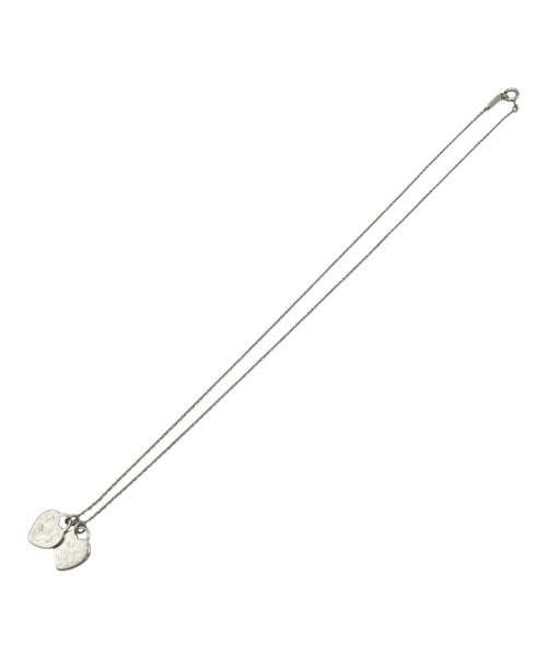 TIFFANY & Co.（ティファニー）TIFFANY & Co. (ティファニー) ミニダブルハートネックレス シルバー×ブルーの古着・服飾アイテム