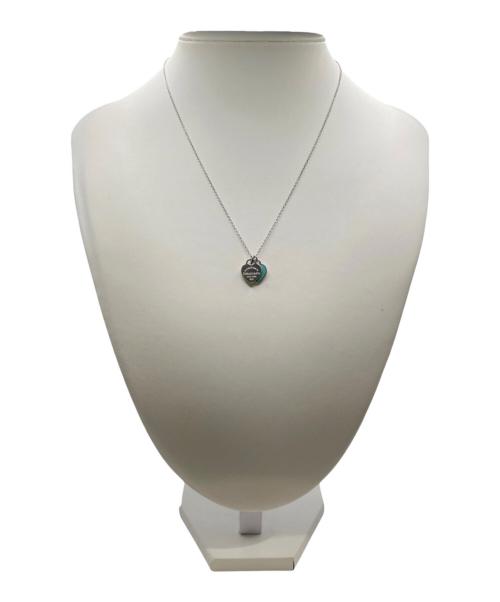 TIFFANY & Co.（ティファニー）TIFFANY & Co. (ティファニー) ミニダブルハートネックレス シルバー×ブルーの古着・服飾アイテム